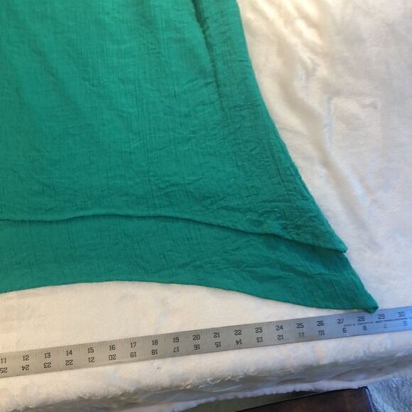 2X GREEN BOHO FLOWY Crochet top    2 layer top, Sleeveless Excellent Condition - Picture 11 of 11